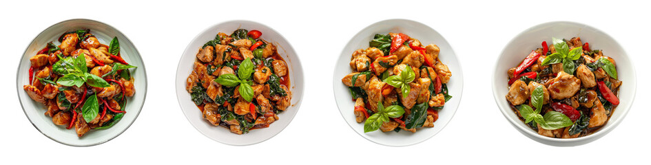 Bowls of Mixed Vegetable Salad Isolated Transparent Background PNG Image