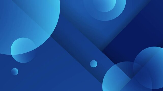 geometric patterns with circles and lines in a blue abstract background seamless 4k video background motion pop art design