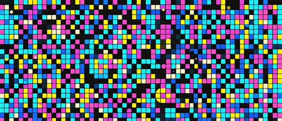 Colorful pixel block background image