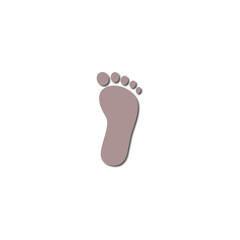 Feet foot print icon isolated on transparent background