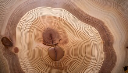 A cross-section of a cedar tree showcasing its soft, light-colored wood, renowned for its use in crafting high-quality acoustic guitars.