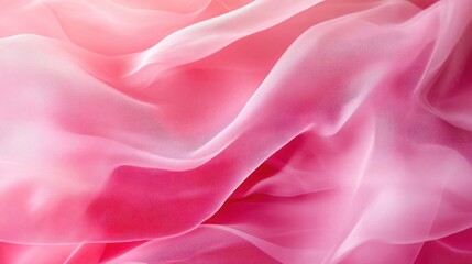 Fototapeta premium A soft, flowing fabric in shades of pink, creating a serene and elegant visual effect.