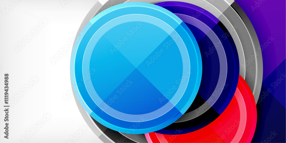Poster geometric design abstract background - circles