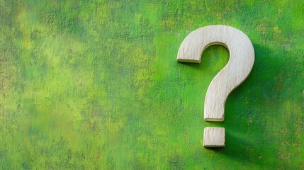 The Wooden Question Mark Display