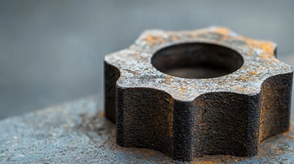 imagine prompt: A close-up of a machine part in a minimalist aesthetic, emphasizing textures and materials, set against a plain backdrop to draw attention to the details -