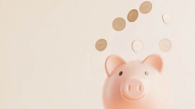 Broken piggy bank with coins scattered around, symbolizing financial struggle and the need for careful budgeting and saving.