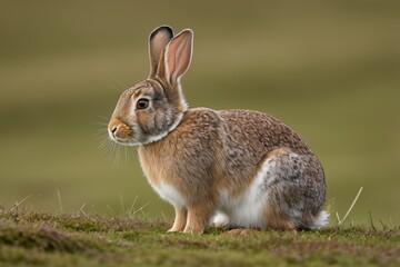 Fototapeta premium there is a rabbit that is sitting in the grass
