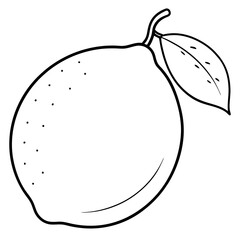 a silhouette lemon vector line art