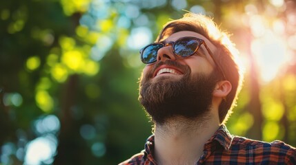 The Man Enjoying Nature