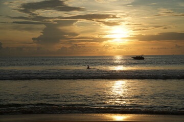 sunset on the beach