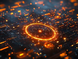 Glowing Digital Maps and Graphs Highlighting Business Growth Opportunities