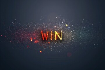 A colorful background with the word WIN written in red, yellow and blue letters
