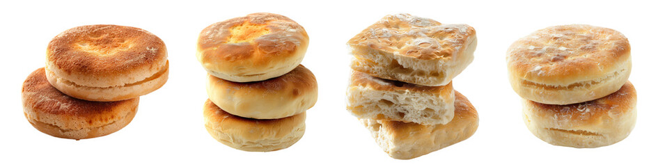 Variety of Biscuits Set Isolated Transparent Background PNG Image