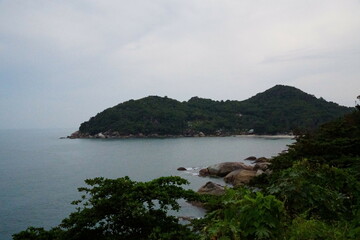 view of the sea from the mountain