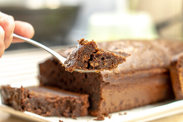 Chocolate cupcake.Fresh pastry.Dessert.Food concept
