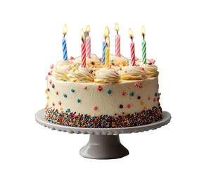 birthday cake isolated on white