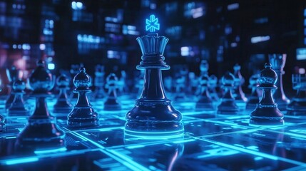 Metaverse healthcare business leading the competition with strategic queen piece