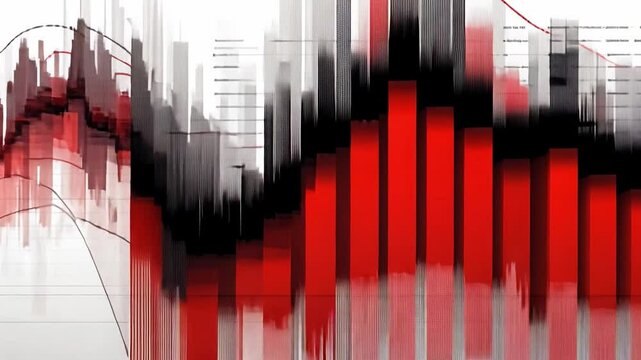 Red Hot Growth: A dynamic and abstract illustration of a red and black line graph, symbolizing the upward trajectory of financial success.