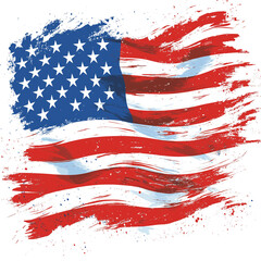 Stylized Artistic American Flag Illustration