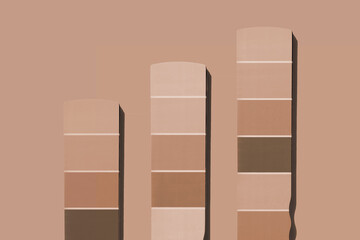 Color samples palette catalog. New trending colour of the 2025 year 
