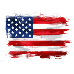 Grunge-Inspired American Flag Illustration