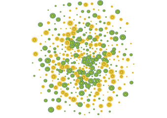 Juicy Fruit Background White Vector. Lemon Natural Pattern. Yellow Slice Citrus. Green Levitation Decoration.