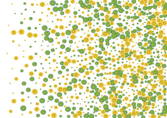 Green Lemon Background White Vector. Citrus Half Decoration. Bright Repeat Lime. Juicy Cute Illustration.