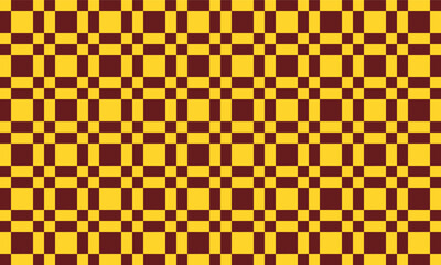 Two tone yellow and brown Checkerboard repeat pattern, replete image, design for fabric design printing