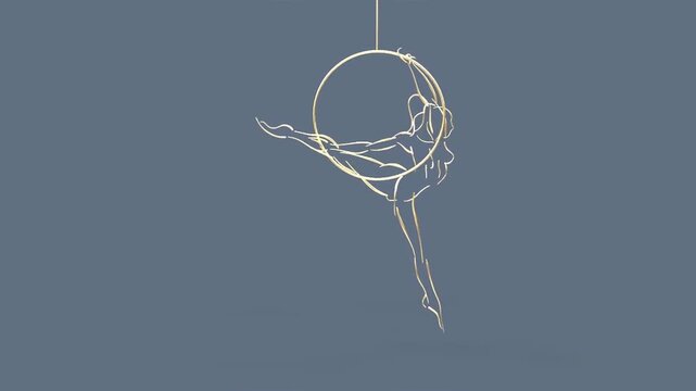 Anti-stress - keychain, ballerina acrobat on the ring