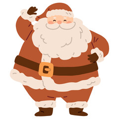 Vector illustration cartoon Santa Claus  for digital stamp,greeting card,sticker,icon,design