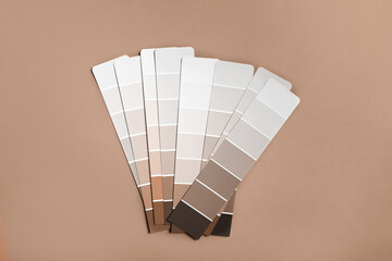 Blue Color samples palette design catalog. New trending colour of the 2025 year 
