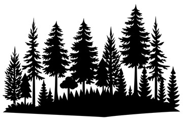 Vector Illustration of Forest Silhouette