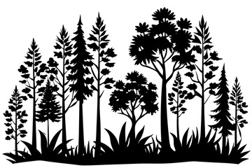 Vector Illustration of Forest Silhouette