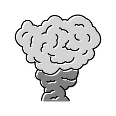smoke cloud wildfire disaster color icon vector. smoke cloud wildfire disaster sign. isolated symbol illustration