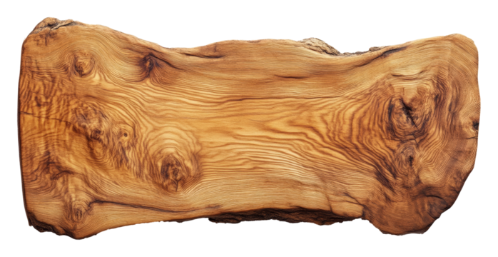 Natural wood plank with rich grain pattern and knots