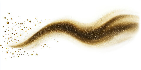 Obraz premium magic gold dust stars on white background