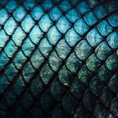 Blue turquoise fish scale pattern