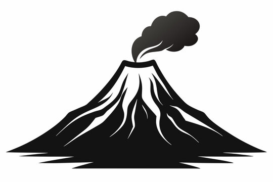 recommend clip art: Volcano Silhouette Vector Artwork