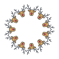 Obraz premium Christmas decorations, vintage Christmas holidays wreath. 