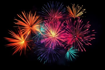 new year colourful firework background