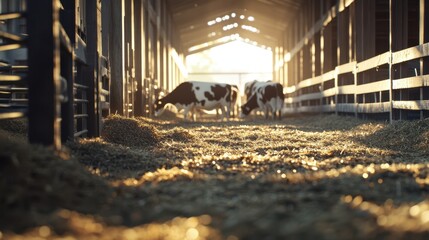 Fototapeta premium The Cows in the Barn
