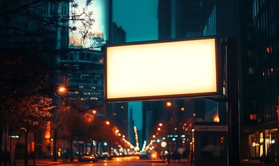 billboard at night, Generative Ai