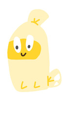 Fototapeta premium pocong inspiration cute local pillow ghost expression