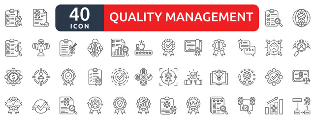 Quality management icon set