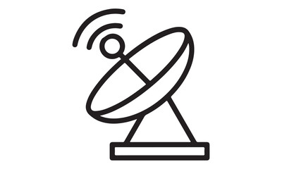 dish antenna silhouette vector-Cricut Isolated on white background Vector illustration for Cutting Machine,Typography Calligraphy , Silhouette Cameo, Hand drawn lettering phrase isolated on white back