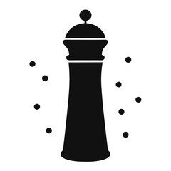 A stylish pepper mill surrounded by whole black peppercorns. Ideal for spice-themed graphics, culinary designs, and kitchen art. High-quality vector illustration for creative projects.

