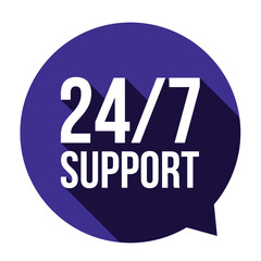 24 hours a day call service, 24-7 support