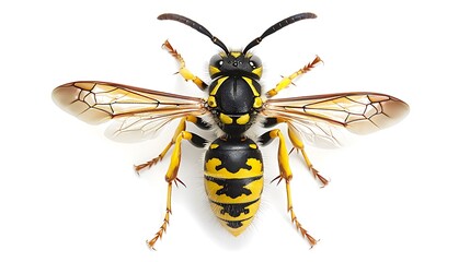 wasp isolated on white background