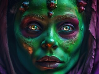 portrait of a woman with eyes
