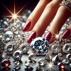 Fototapeta premium Juwelen und Diamanten. Reichtum besitzen, zeigen und vermehren.